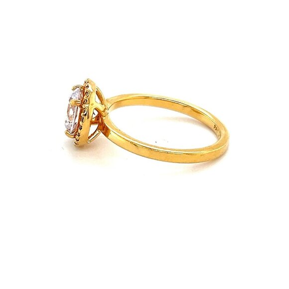 Pandora Gold Plated Sparkling Round Halo Ring - Picture 5 of 12